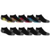 Fruit of the Loom Boys’ Lightweight No Show Socks (10 Pack)(Black)