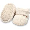 Fruit of the Loom Cozy Thermal Wrap Booties with Non-slip Grips for Baby Girls, Boys, Unisex -(Ivory Sherpa)