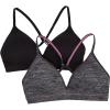 Fruit of the Loom Girls’ 2-Pack Seamless Soft Cup Bras – Lightweight & Gentle Support(Dark Grey Heather/Black Hue)