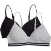 Fruit of the Loom Girls’ 2-Pack Seamless Soft Cup Bras – Lightweight & Gentle Support(Heather Grey/Black Hue)