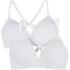 Fruit of the Loom Girls’ 2-Pack Seamless Soft Cup Bras – Lightweight & Gentle Support(White/White)