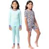 Fruit of the Loom Girls’ 4-Piece Tight Fit Pajama Set(Dahlia Purple)