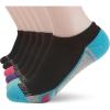 Fruit of the Loom Girls’ No Show 10 Pack Sock(Black)