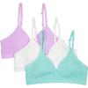 Fruit of the Loom Girls’ Soft and Smooth Training Bra(Aruba Blue/Stellar Orchid/White)