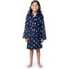 Fruit of the Loom Unisex Kids Fleece Robe(Deep Blue/Dots)