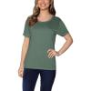 Fruit of the Loom Women’s Crafted Comfort™ Pima Cotton Short Sleeve T-shirts(Crew – Hedge)