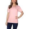 Fruit of the Loom Women’s Crafted Comfort™ Pima Cotton Short Sleeve T-shirts(Crew – Sweetheart Pink)