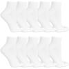 Fruit of the Loom Women’s Everyday Active Sport Ankle Socks (10 Pack)(White)