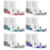 Fruit of the Loom boys Everyday Active Ankle Socks (12 Pack)(White)