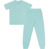 Fruit of the Loom boys Relaxing Comfort Loose Fit 2-piece Pajama Set(Aquarium Green)