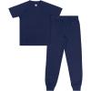 Fruit of the Loom boys Relaxing Comfort Loose Fit 2-piece Pajama Set(Navy)