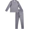 Fruit of the Loom girls Performance Baselayer Thermal Set(Heather Grey)