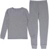 Fruit of the Loom girls Premium Thermal Waffle Underwear Set(Heather Greystone)