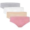 Fruit of the Loom girls Stretch Seamless Bikini Briefs(Lilas/Sand/Grey Heather/White)