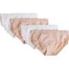 Fruit of the Loom girls Stretch Seamless Bikini Briefs(Sand/White 4-pack)
