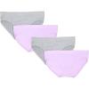 Fruit of the Loom girls Stretch Seamless Bikini Briefs(Stellar Orchid/Grey Heather)