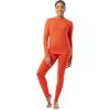 Fruit of the Loom womens High Neck Top and Legging Thermal Set(Red)