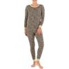 Fruit of the Loom womens Micro Waffle Premium Thermal Set(Animal Print)
