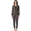 Fruit of the Loom womens Micro Waffle Premium Thermal Union Suit(Cheetah Print)