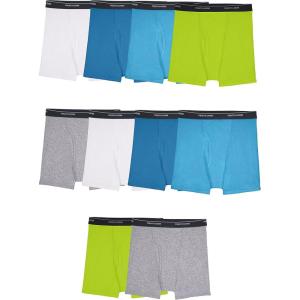 Fruit of the Loom Boys’ and Toddler Boxer Briefs, Tag Free & Breathable Underwear, Assorted Color Multipacks(10 Pack – Assorted Colors)