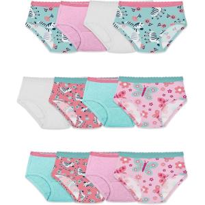 Fruit of the Loom Toddler Girls’ Tag-free Cotton Underwear(Hipster- 12 Pack – Assorted Colors)