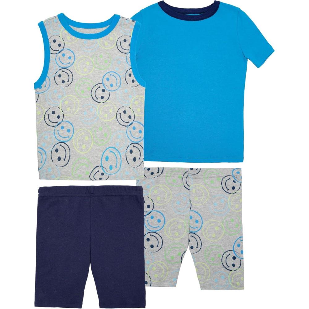 imageFruit of the Loom Energize Boys Snug Fit 4piece Pajama Sleep SetTurquoiseNavy