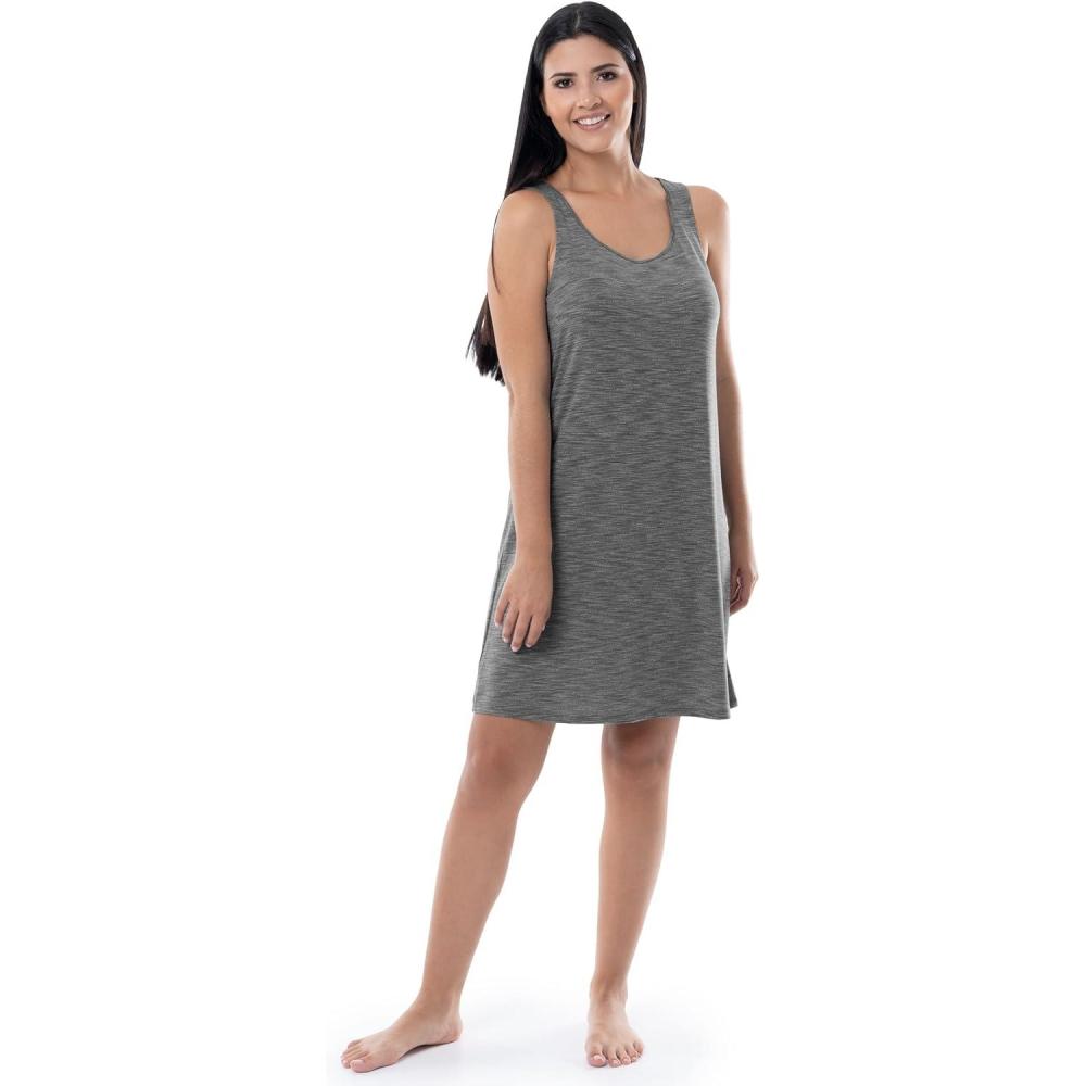 imageFruit of the Loom Womens Breathable Sleep ChemiseHeather Grey