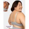 Fruit of the Loom: A Fresh Collection Confidence Booster 2 Pack Women’s Seamless Push Up Bras for Lifted Comfort(Heather Grey/Stellar Orchid)