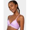 Fruit of the Loom A Fresh Collection FOMO Free 2-Pack Women’s Triangle Bralettes – Modern Comfort & Sleek Design(Stellar Orchid/Black Hue)