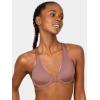 Fruit of the Loom A Fresh Collection Game Changer 2-Pack Front & Back Closure Racerback Bras and Comfort for Women(Premium Plum/Black Hue)