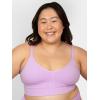 Fruit of the Loom A Fresh Collection So Comfy 2-Pack Women’s Seamless Bralettes – Your New Everyday Essential(Heather Grey/Stellar Orchid)