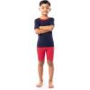 Fruit of the Loom Energize Boy’s Snug Fit 4-piece Pajama Sleep Set(Navy/Red)