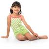 Fruit of the Loom Energize Girl’s Snug Fit 4-piece Pajama Sleep Set(Coral/Spring Green)