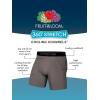 Fruit of the Loom Men’s 360 Stretch Boxer Briefs, High Performance Stretch, Quick Dry & Moisture Wicking(Cooling Channels – 6 Pack – Black/Grey)