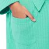 Fruit of the Loom girls Classic Waffle Robe(Waterfall Green)