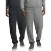 Fruit of the Loom Men’s Eversoft Fleece Elastic Bottom Sweatpants with Pockets, Relaxed Fit, Moisture Wicking, Breathable(Black Heather/Grey Heather)