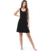 Fruit of the Loom Women’s Breathable Sleep Chemise(Black)