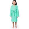 Fruit of the Loom girls Classic Waffle Robe(Waterfall Green)