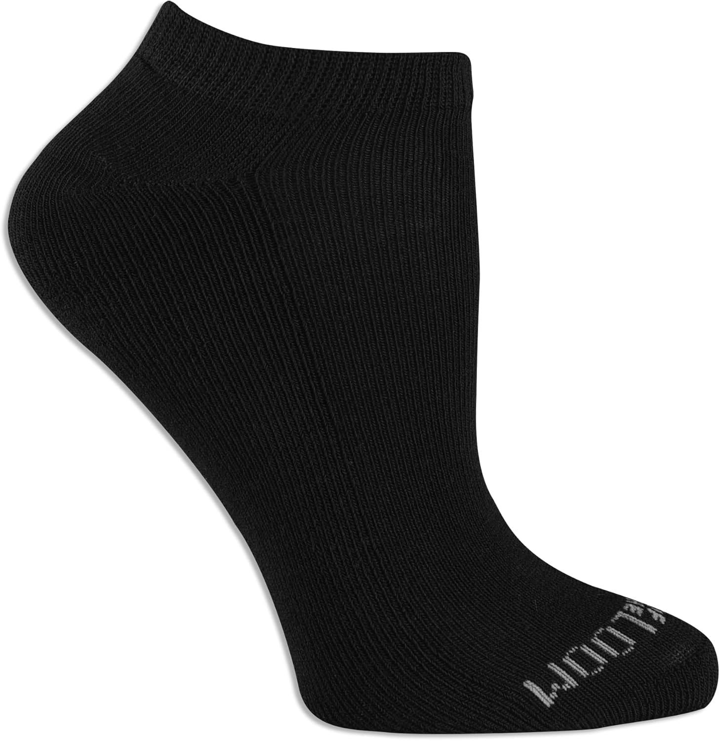 imageFruit of the Loom Womens Everyday Soft Cushioned No Show Socks Multi PackBlack
