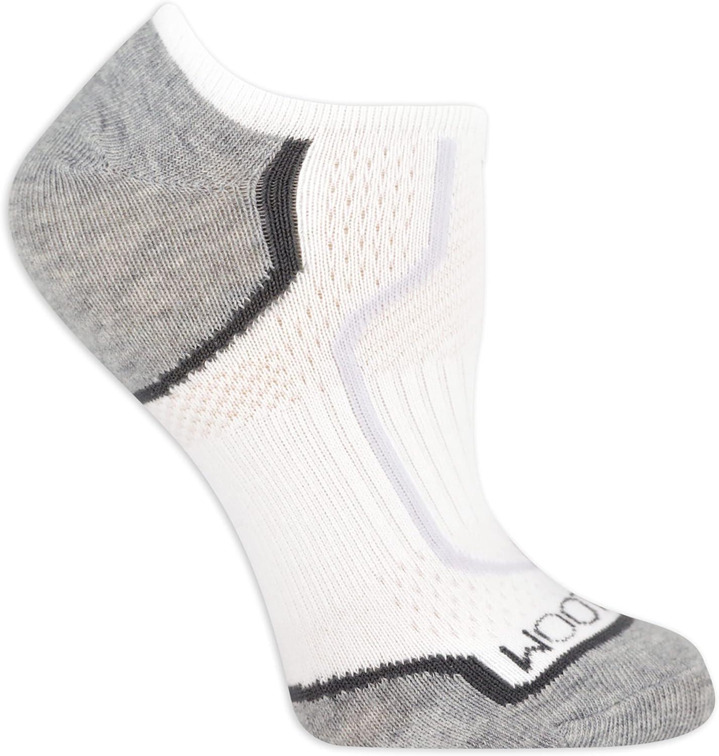 imageFruit of the Loom womens Coolzone Cotton No Show Socks 6 PackWhiteBlack Assortment