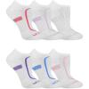 Fruit of the Loom womens Coolzone Cotton No Show Socks (6 Pack)(White)