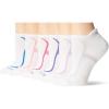 Fruit of the Loom womens Coolzone Cotton No Show Socks (6 Pack)(White Assortment W/ Tab)