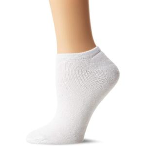 Fruit of the Loom Women’s Everyday Soft Cushioned No Show Socks (Multi Pack)(White)