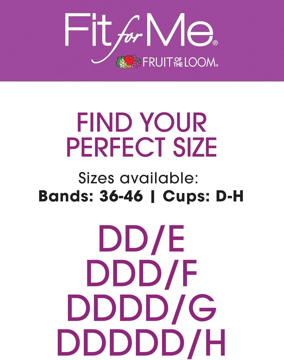 imageFruit of the Loom Womens Fit for Me Collection Plus Size Cotton TShirt Bra Comfort ampamp Style for Every BodyHeather Grey