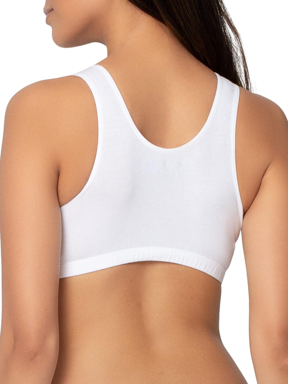 imageFruit of the Loom Womens MultiPack Tank Top Style Sports BraKaleidoscopeWhitePunchy Peach