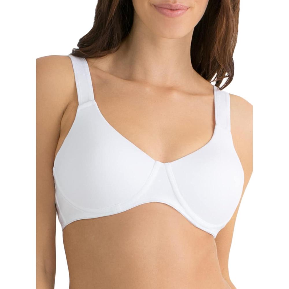 imageFruit of the Loom Womens Full Coverage AntiGravity Bra  WireFree Cotton for Ultimate ComfortWhite