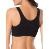 Fruit of the Loom Women’s Multi-Pack Tank Top Style Sports Bra(Black/White/Heather Grey)
