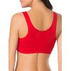 Fruit of the Loom Women’s Multi-Pack Tank Top Style Sports Bra(Black/Wht/Wht/Red)