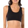 Fruit of the Loom Women’s Multi-Pack Tank Top Style Sports Bra(Black/Wht/Wht/Red)