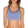 Fruit of the Loom Women’s Multi-Pack Tank Top Style Sports Bra(Blue Gem Heather With Black/White/Grey)